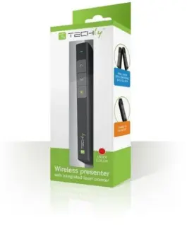 Alternative view of Techly Wireless presenter with laser pointer черен