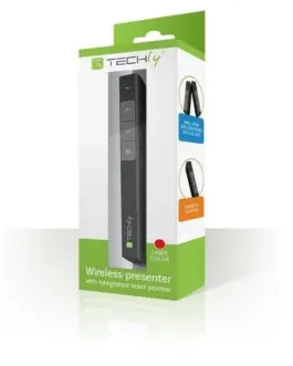Alternative view of Techly Wireless presenter with laser pointer черен