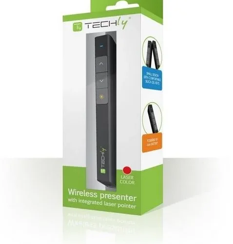 Alternative view of Techly Wireless presenter with laser pointer черен