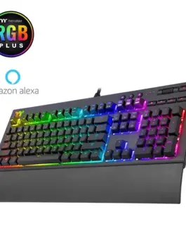 Alternative view of Thermaltake Keyboard Tt eSPORTs - Premium X1 RGB Cherry MX Silver Speed