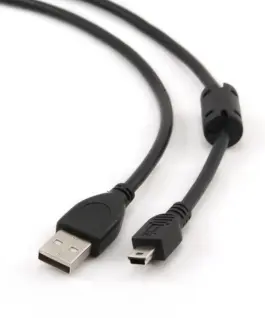 Gembird кабел Mini USB 2.0 CANON (with ferrite) 1.8m bla