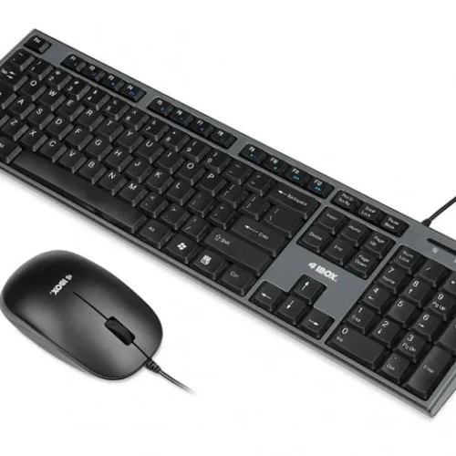 iBOX Set keyboard + mouse IKMS606 черен (USB 2.0; (US); черен optical; 800 DPI)