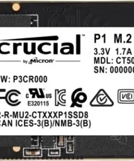 Crucial SSD P1 500GB M.2 PCIe NVMe 2280 1900/950MB/s