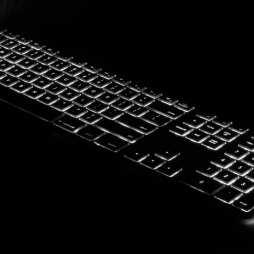 Alternative view of Matias Keyboard aluminum Mac backlit RGB silver