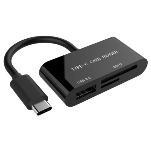 Gembird Card reader USB-C SDXC/combo/черен