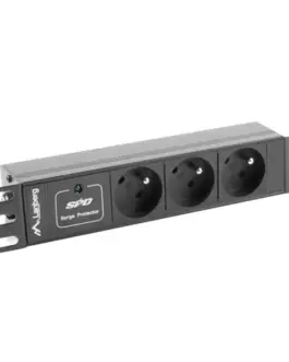 Lanberg Surge protector Rack PDU 10 inch 1U 3x PL 2m 16A 230V PL черен