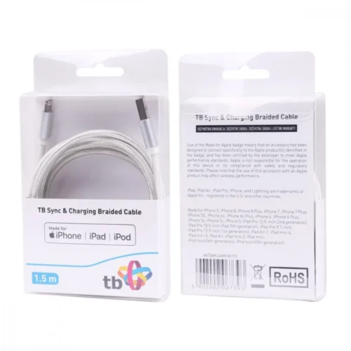 TB Lightning - USB кабел 1.5m silver MFi