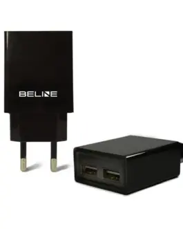Beline Travel зарядно 2xUSB + microUSB 2A черен