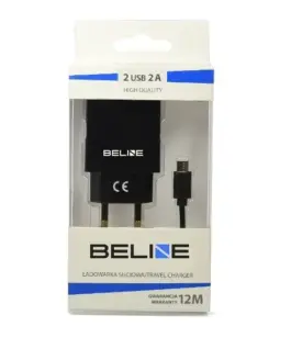 Alternative view of Beline Travel зарядно 2xUSB + microUSB 2A черен