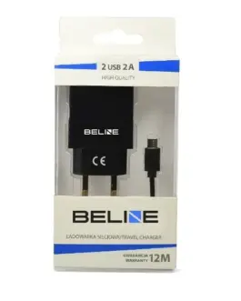 Alternative view of Beline Travel зарядно 2xUSB + microUSB 2A черен