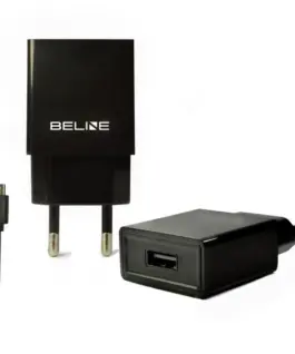 Beline Travel зарядно USB + microUSB 1A черен