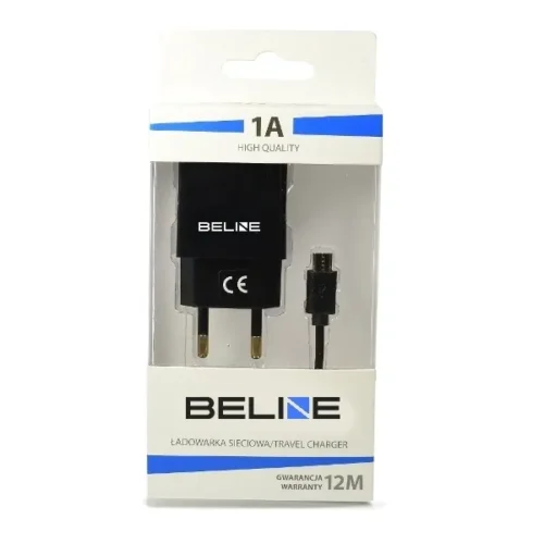 Alternative view of Beline Travel зарядно USB + microUSB 1A черен