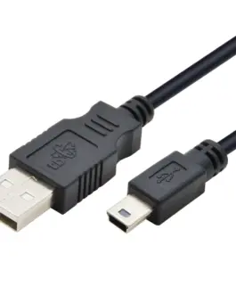 TB кабел USB - Mini USB 1m. черен