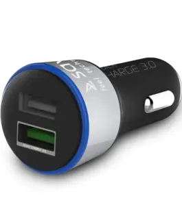 Elmak Car Quick Charge зарядно Savio SA-06/B, 2xUSB 5.4A