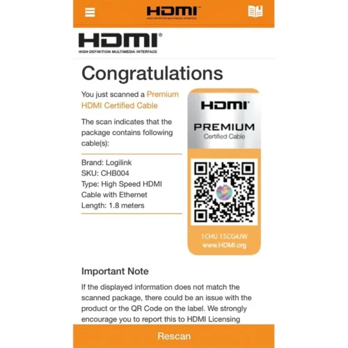 LogiLink Premium HDMI кабел for ultra HD