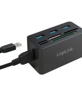 Alternative view of LogiLink USB 3.0 Hub with all in one card reader