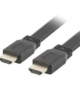 Lanberg кабел HDMI-HDMI v2.0 5m черен flat