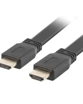 Lanberg кабел HDMI-HDMI v2.0 5m черен flat