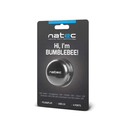 Natec Hub USB 4 port Bumblebee USB 2.0 черен