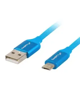 Lanberg кабел Premium USB micro BM - AM 2.0 1.8m син QC 3.0