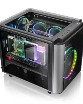 Alternative view of Thermaltake Компютър case LEVEL 20 VT MiniITX microATX Tempeчервен Glass - черна