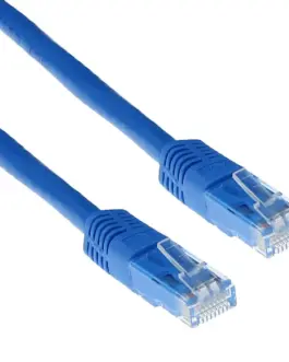Мрежов пач кабел ACT U/UTP CAT 6 RJ-45 - RJ-45 10.0 m Медни проводници Син Булк
