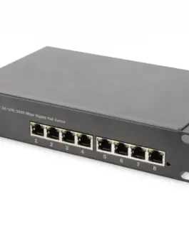 Digitus Switch unmanaged Gigabit 10 inch Rack 8-port 8x10 / 100 / 1000Mbps PoE + af / at 96W