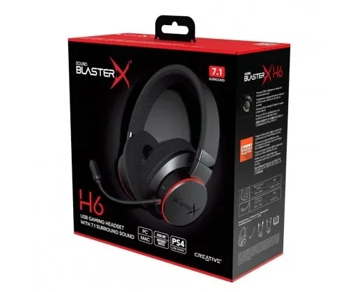 Alternative view of Creative Labs Headhones gaming Sound BlasterX H6