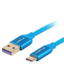 Lanberg кабел USB CM - AM 2.0 1m син 5A full copper