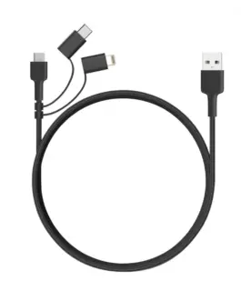 Alternative view of AUKEY CB-BAL5 3in1 fast оплетка Quick Charge micro USB | USB C | Lightning | 1.2m