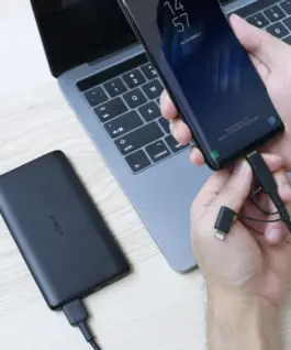 AUKEY CB-BAL5 3in1 fast оплетка Quick Charge micro USB | USB C | Lightning |