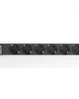 Alternative view of Digitus Power strip PDU 19 inches, 1U, 7 sockets, power: 16A, 4000W, aluminum, switch, 2m