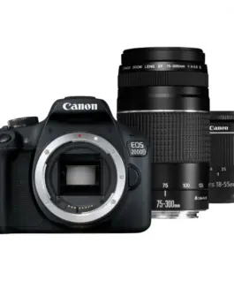Canon Aparat lustrzanka EOS 2000D черен + Obiektywy 18-55 IS + 75-300 EU26 2728C017