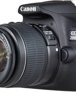 Canon Aparat lustrzanka EOS 2000D черен + Obiektyw 18-55 IS + Akumulator LP-E10 EU26 2728C010