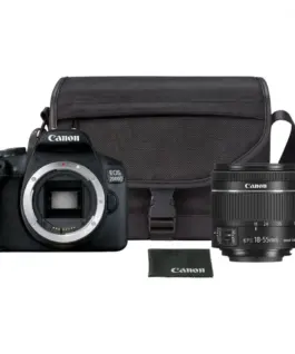 Canon Aparat lustrzanka EOS 2000D черен + Obiektyw 18-55 IS EU26 VUK + Torba + Karta SD 16 GB