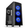 Thermaltake кутия за компютър Versa J25 RGB Tempeчервен Glass - черен
