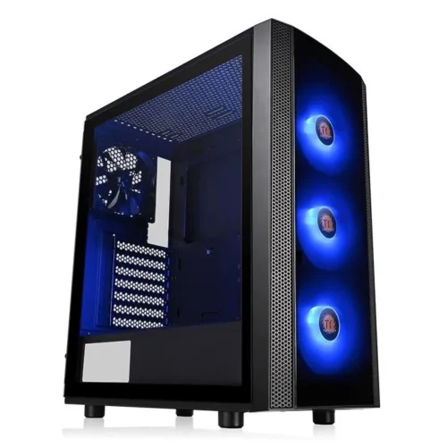 Thermaltake кутия за компютър Versa J25 RGB Tempeчервен Glass –