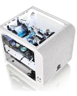 Thermaltake кутия за компютър Core V1 MiniITX Window - Snow Edition