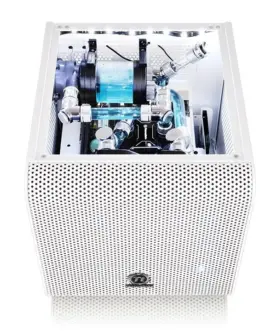 Alternative view of Thermaltake кутия за компютър Core V1 MiniITX Window - Snow Edition