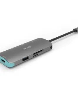 i-tec USB-C Metal Nano Docking Station 1x HDMI 4K Ultra HD 3840 x 2016 @ 30Hz 1x SD reader 1x micro SD card reader 3x USB 3.0 1x USB-C Power
