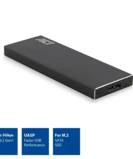 Alternative view of Чекмедже за твърд диск ACT AC1600, M.2 SSD, USB 3.2 Gen1, Черен