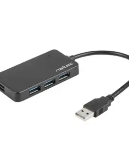 Natec Hub USB3.0 4-Port Moth черен