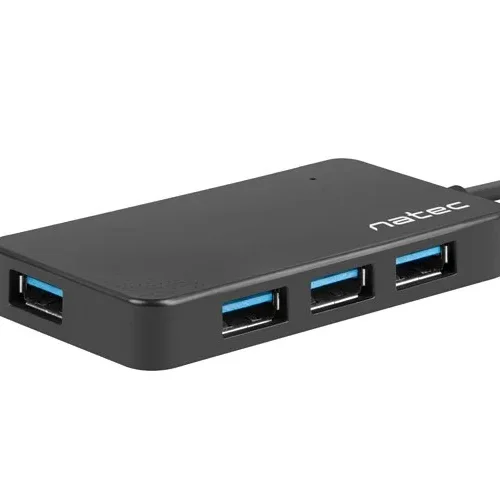 Natec Hub USB3.0 4-Port Silkworm черен USB-C