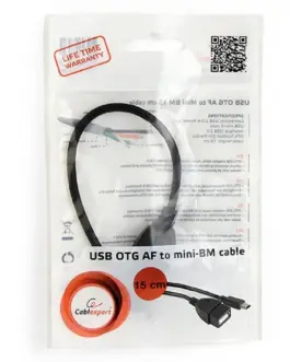Alternative view of Gembird кабел USB OTG Mini BM -> USB AF 15cm