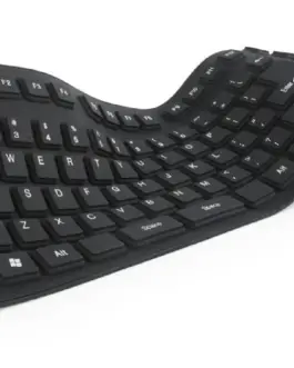 Gembird Silicone клавиатура USB+PS/2 черен