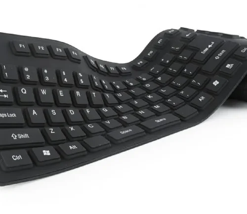 Gembird Silicone keyboard USB+PS/2 черен