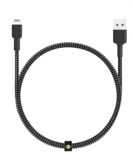 AUKEY CB-BAL3 черен Nylon Reinforced кабел Quick Charge Lightning-USB | 1.2m | Apple MFi