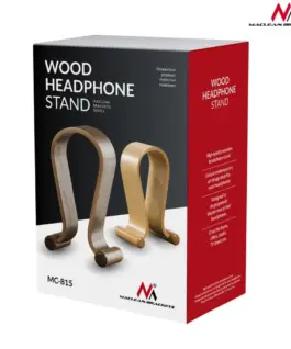 Maclean слушалки Stand Wooden Nut Color MC-815W