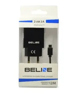 Alternative view of Beline Travel зарядно 2x USB + USB-C 2A черен