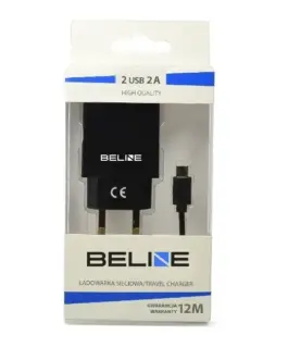 Alternative view of Beline Travel зарядно 2x USB + USB-C 2A черен
